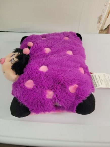 PILLOW PETS Pee-Wees 11” Plush Purple Pink Ladybug Pillow (Limited Edition 2010) - Picture 9 of 10